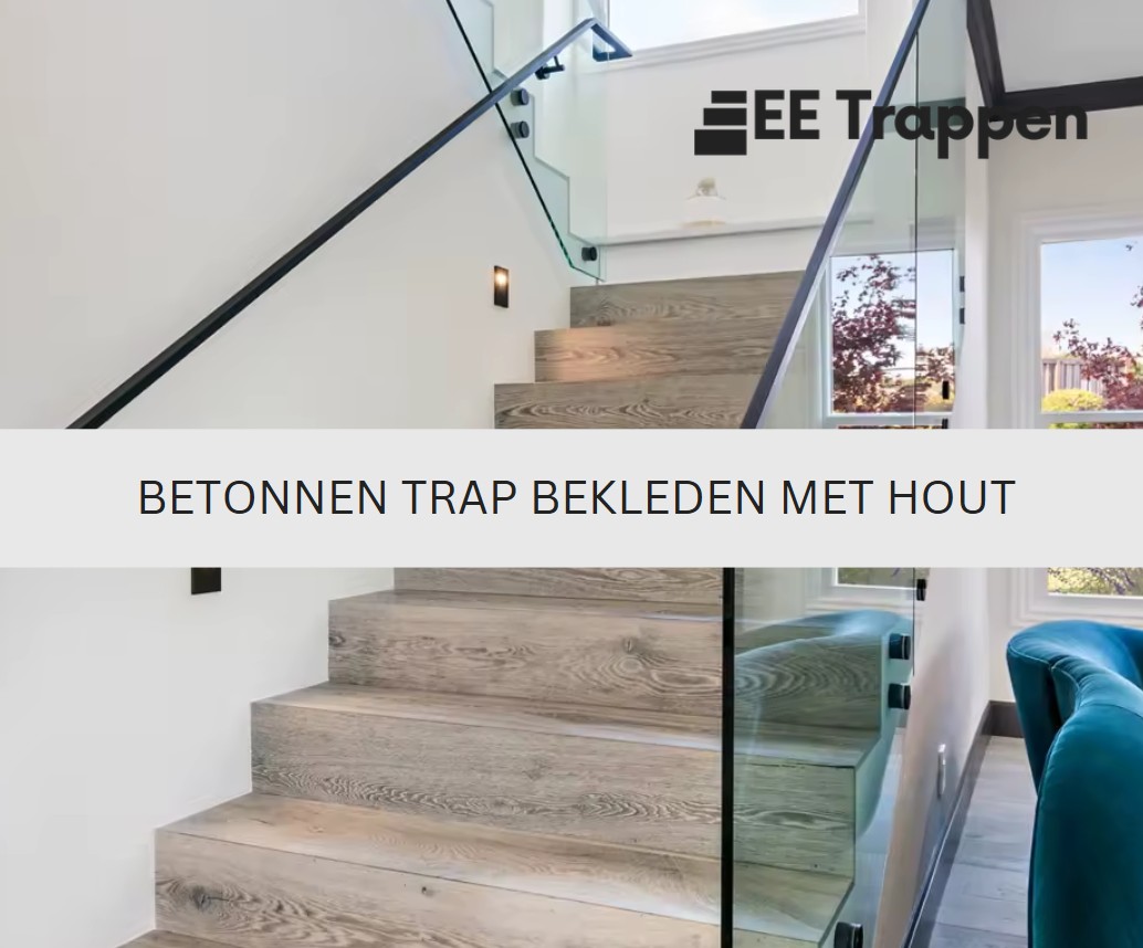 Betonnen trap bekleden met hout