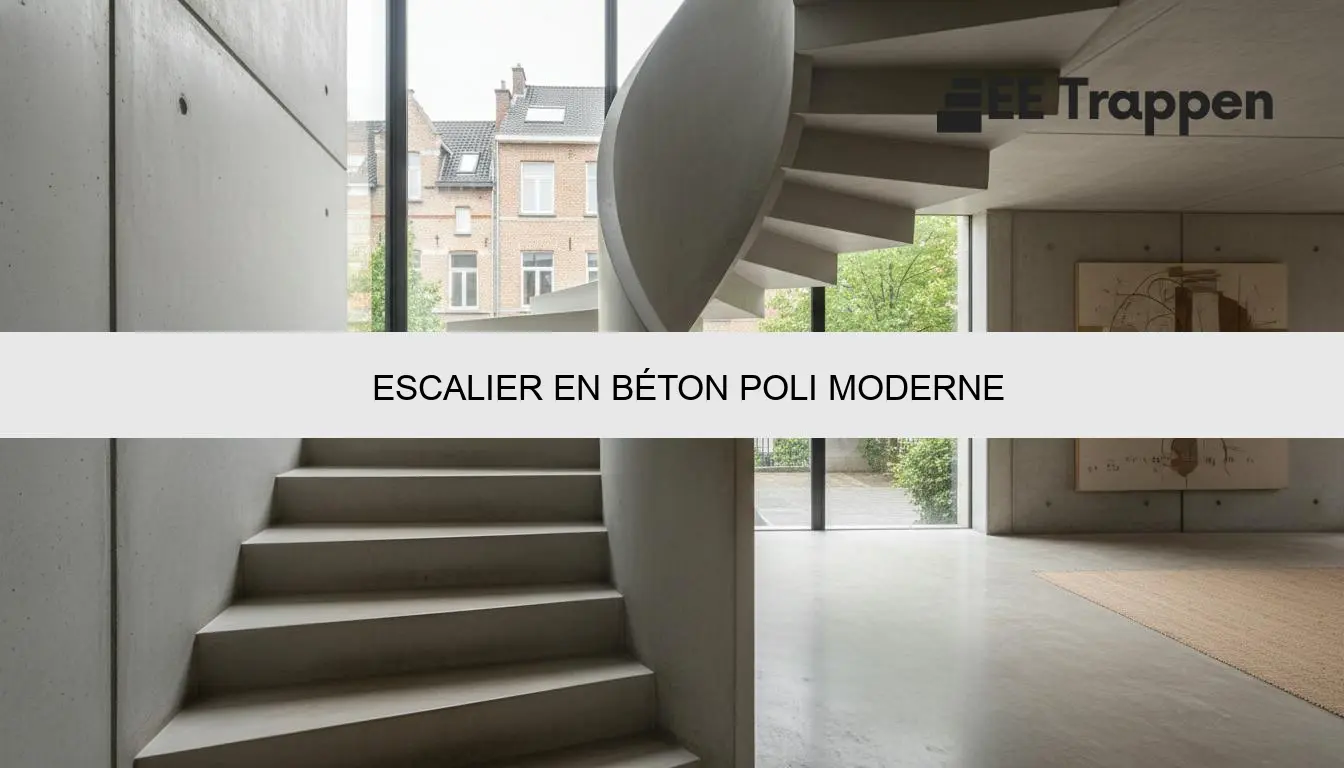 Escalier en béton poli moderne - Prix & conseils