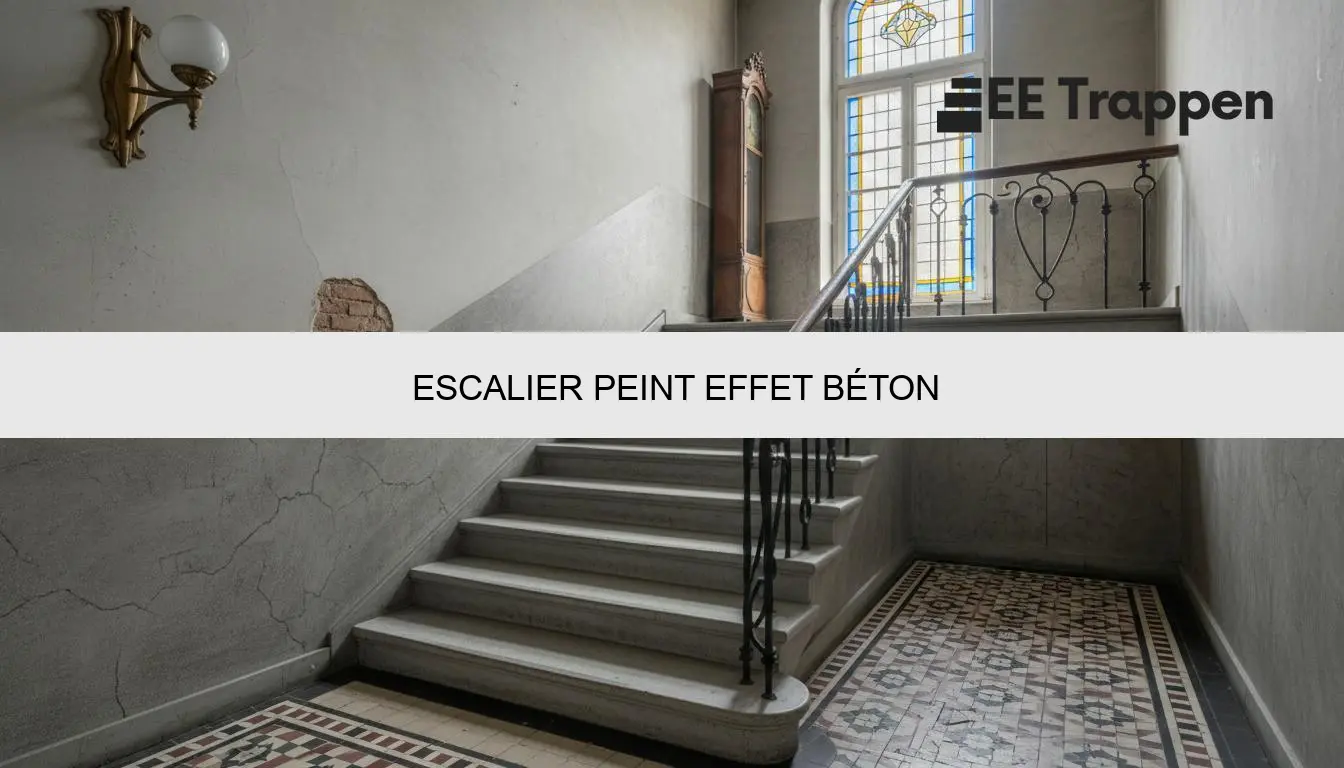 Escalier peint effet béton - Prix et conseils